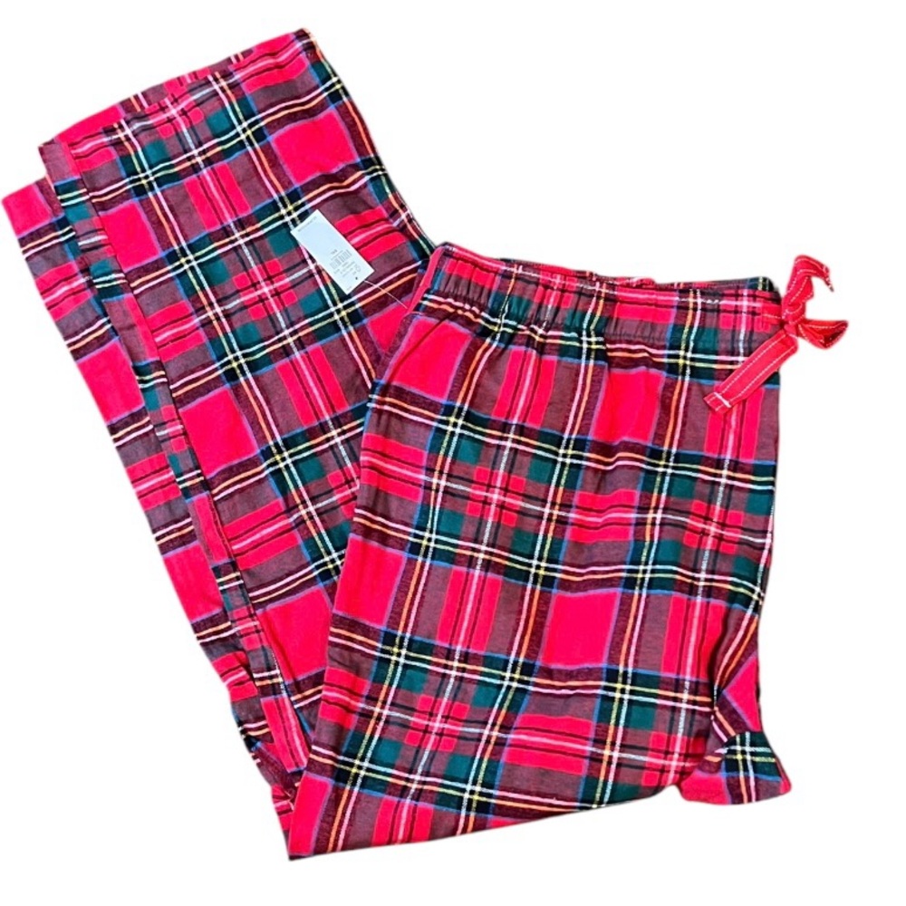 Old Navy Women's's XXLarge Mid Rise Red‎ Plaid Flannel Pajama Pants NWT